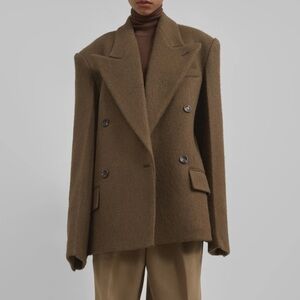 Frankie Shop Keira Double Breasted Wool Blazer